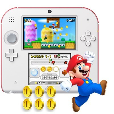 Consola Nintendo 2ds White Scarlet + New Super Mario 2 ...