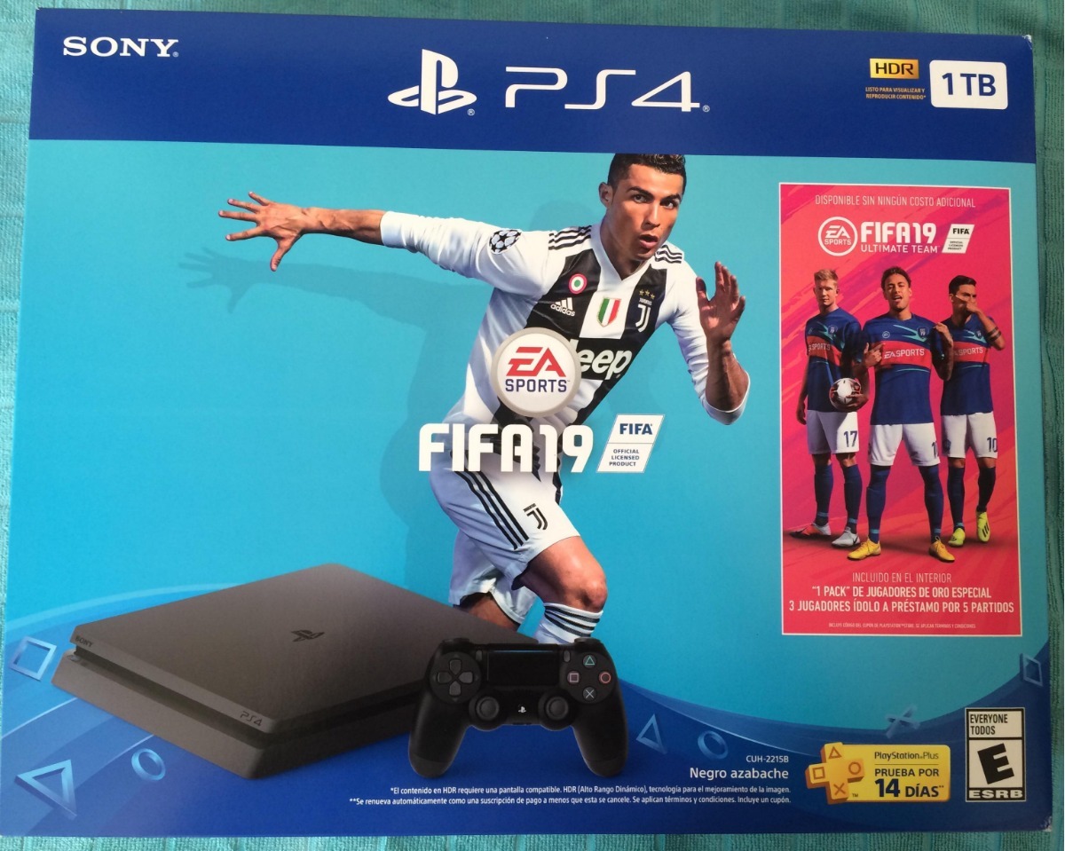 Consola Playstation 4 Slim Ps4 Fifa 2019 1tb Nueva Sellada - $ 7,699.00 en Mercado Libre