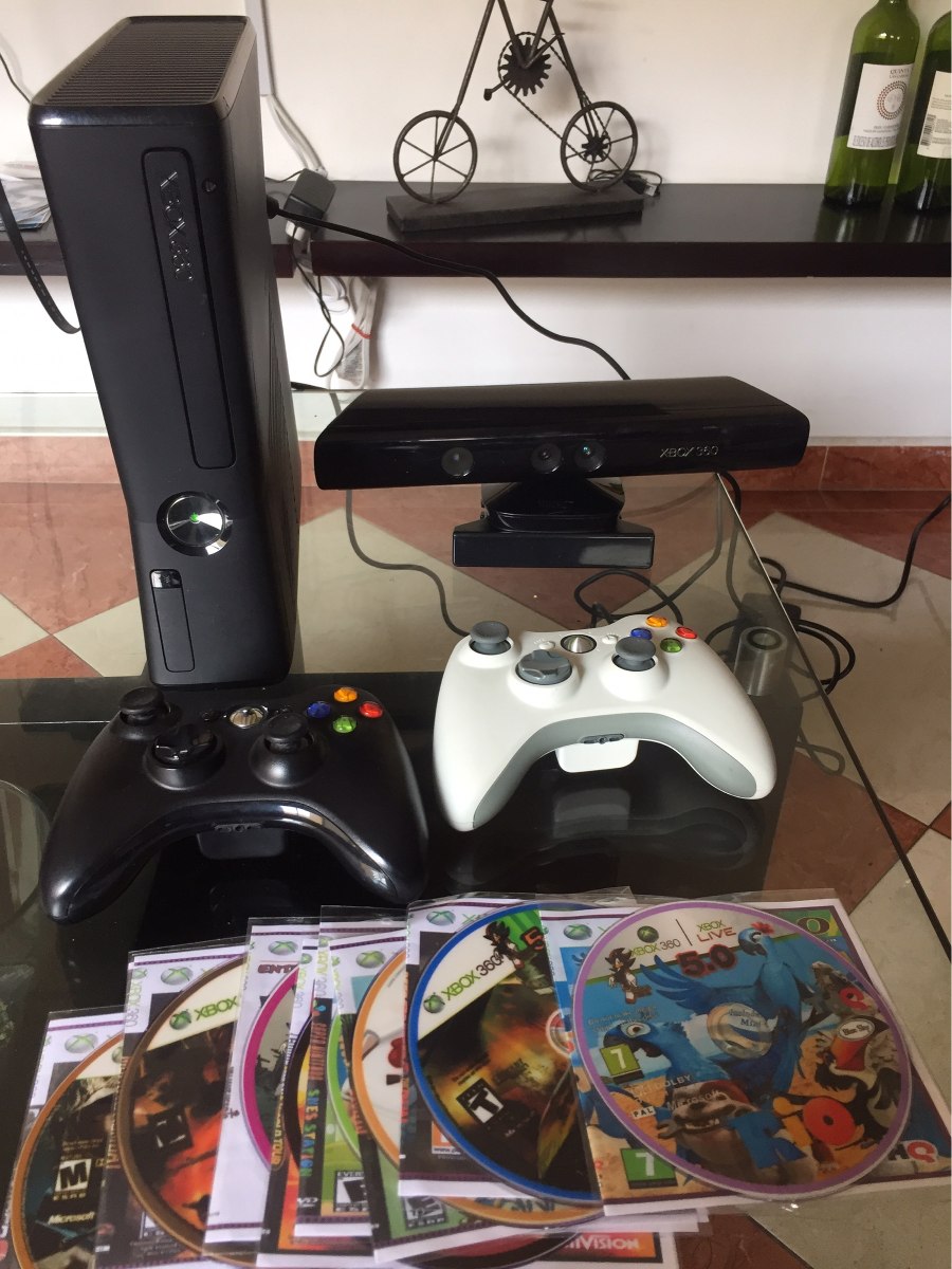 Consola Xbox360-kinect-2controles-10 Juegos- Programada 5 ...