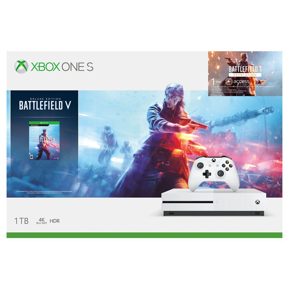 Console Xbox One S - 1 TB + Battlefield V