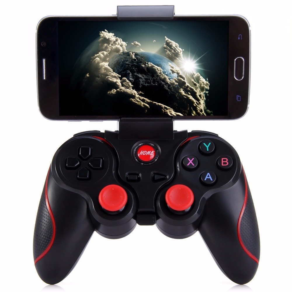 Control Gamepad Bluetooth Videojuegos Android Con Soporte 