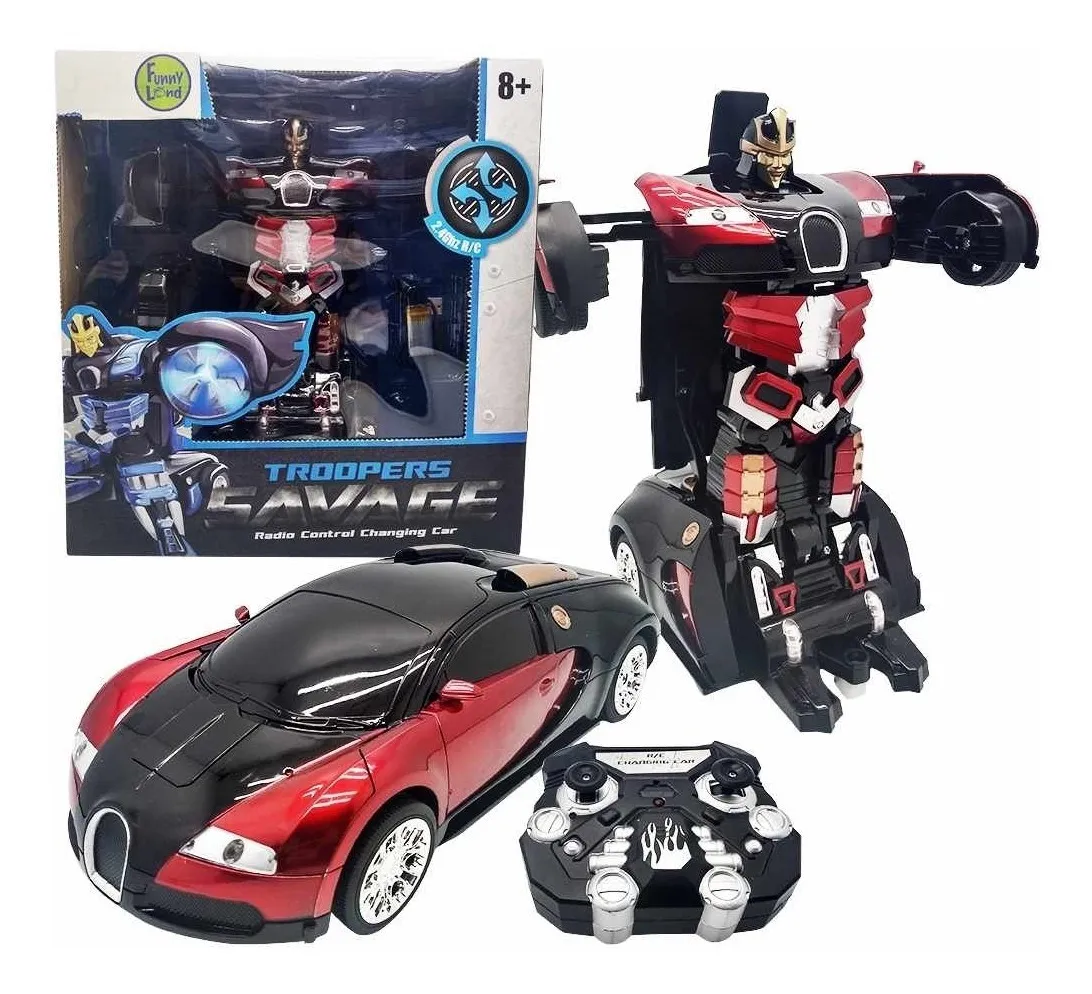 auto & robot transformer con control remoto