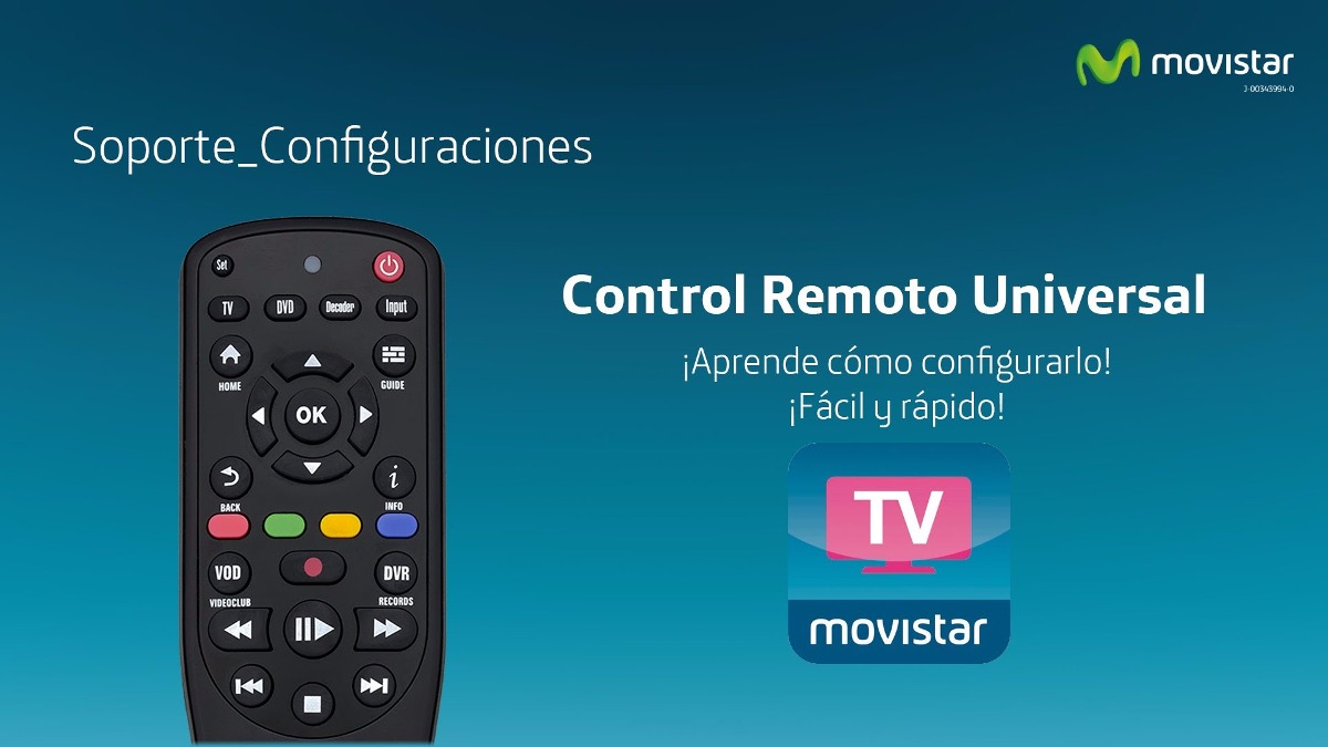 como configurar el control remoto universal de movistar