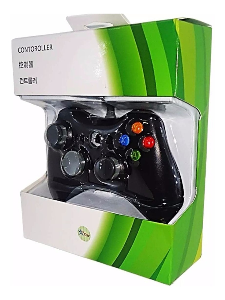 Controle C Fio Xbox 360 Pc Slim Joystick Original Feir Usb R