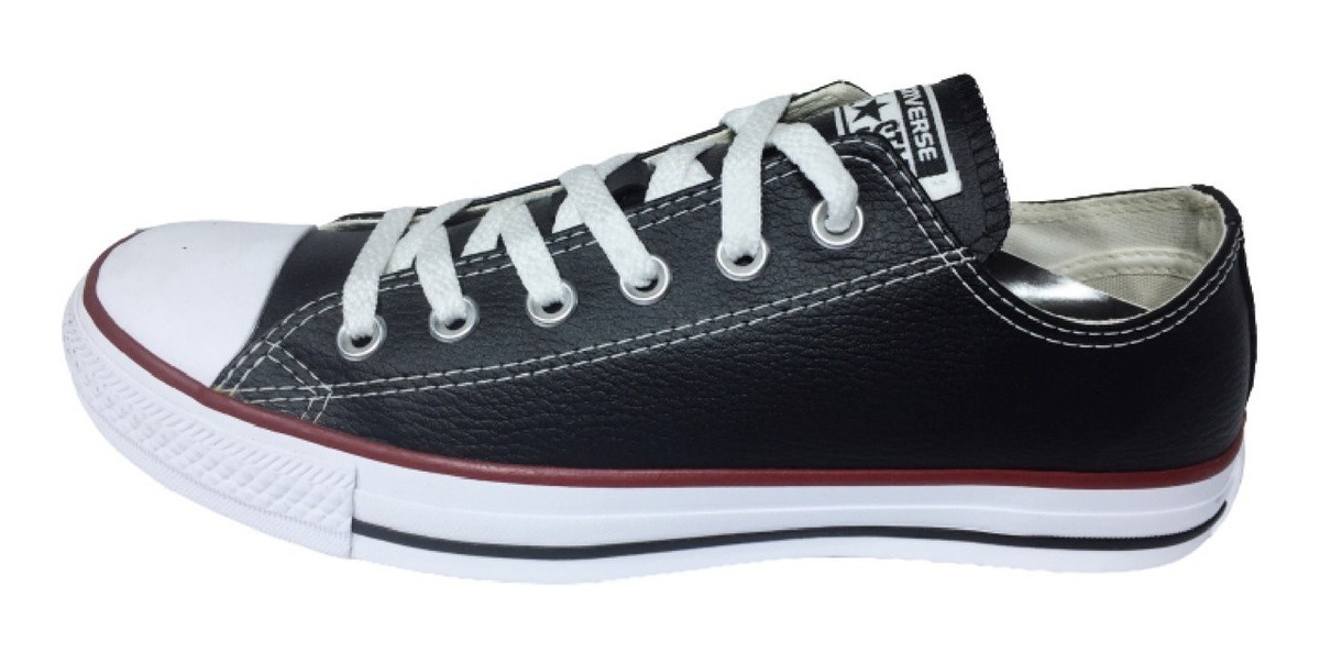 Converse All Star Chuck Taylor Couro Preto - Gal. Do Rock - R$ 239,90 em Mercado Livre
