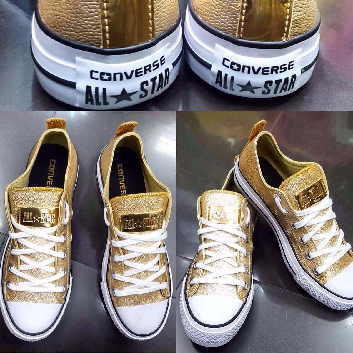 converse doradas para niñas