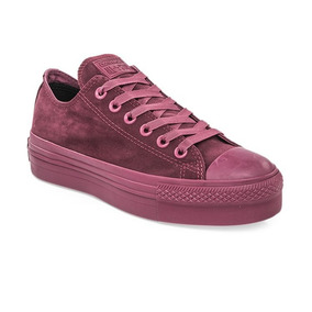 converse bordo con plataforma