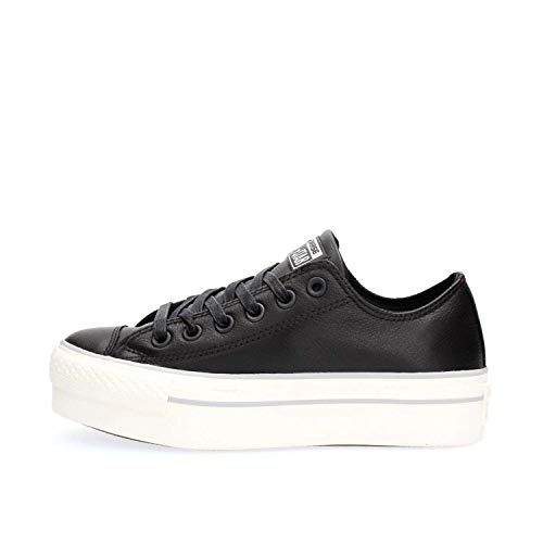converse plataforma negras mujer cuero converse plataforma negras mujer cuero