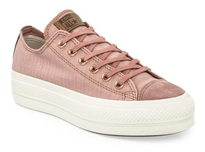 converse plataforma rosas