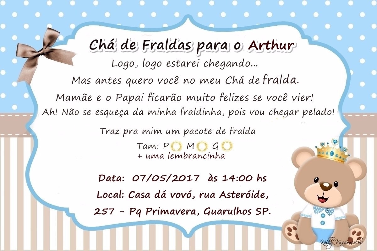 60 Convite Chá De Fraldas Ou De Bebê - R$ 22,00 em Mercado 