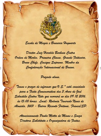 Convite Harry Potter Artes Prontas Arquivo Silhouette - R 