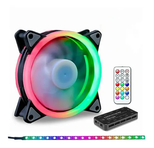Cooler+fita Led Rgb Arco-íris 120mm Controle