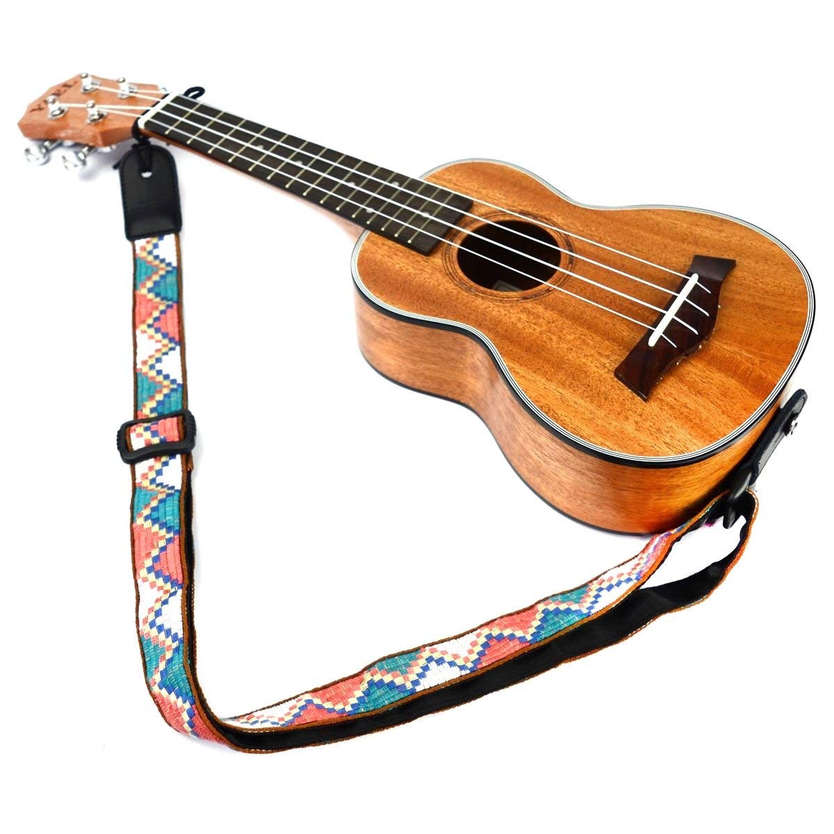 Correa de ukelele correa de guitarra de 4 cuerdas guitarra de cuero artificial para adultos ajustable suave suave para niños adultos entusiasta de la música principiante blue