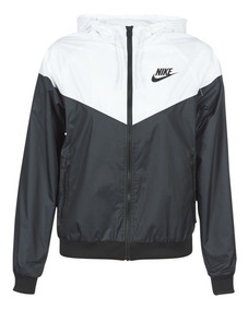 cortavientos nike blanco y negro