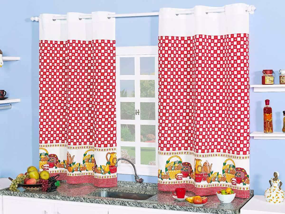 Cortina De Cozinha Para Var O De 2 00m Com Kit Var O R 54 90 Em Cortina De Cozinha Para Var O De 2 00m Com Kit Var O R 54 90 Em