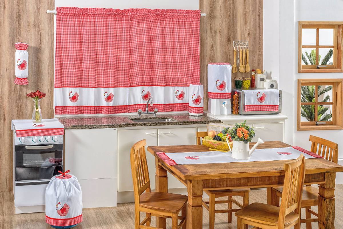 Cortina Para Cozinha Vermelho Xadrez Galinha 08 Pe As R 126 70 Em Cortina Para Cozinha Vermelho Xadrez Galinha 08 Pe As R 126 70 Em