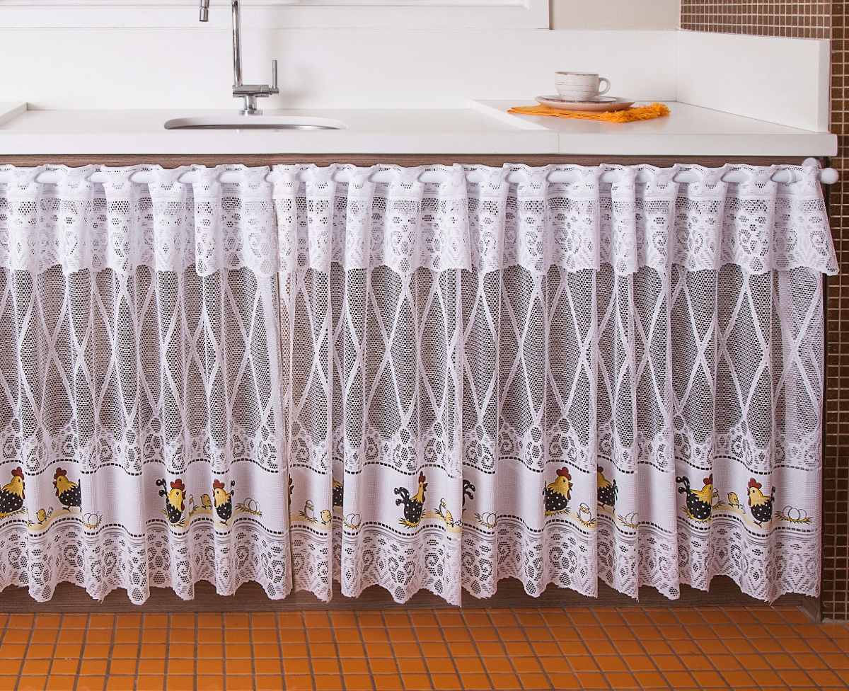 Cortina Pia De Cozinha Renda Sem Var O Galinha Com Ovos R 31 90 Cortina Pia De Cozinha Renda Sem Var O Galinha Com Ovos R 31 90