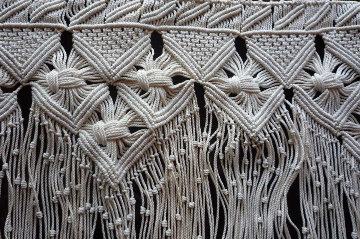 cortinas antiguas cortinas en macrame muy antiguas e impecables con flecos cortinas antiguas cortinas en macrame muy antiguas e impecables con flecos