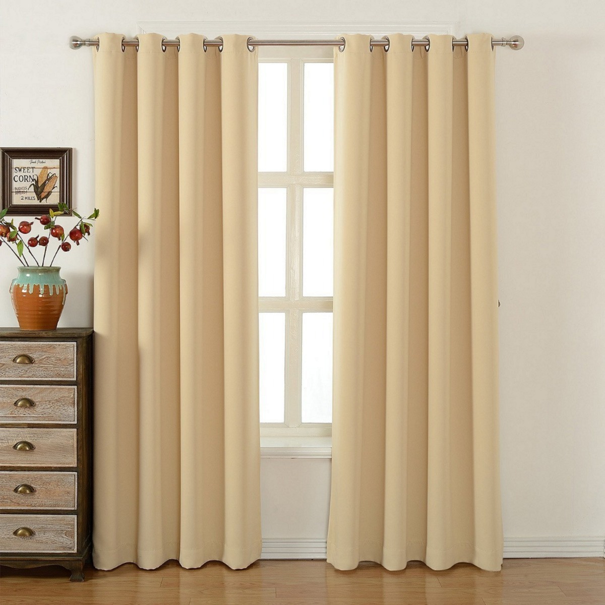 Cortinas Modernas Para Salacon Tubo De Madera A Buen Precio S 300