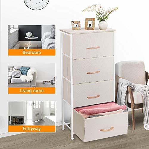 Entryway Hallway Cosyland 4 Drawer Dresser Storage Tower Fabric