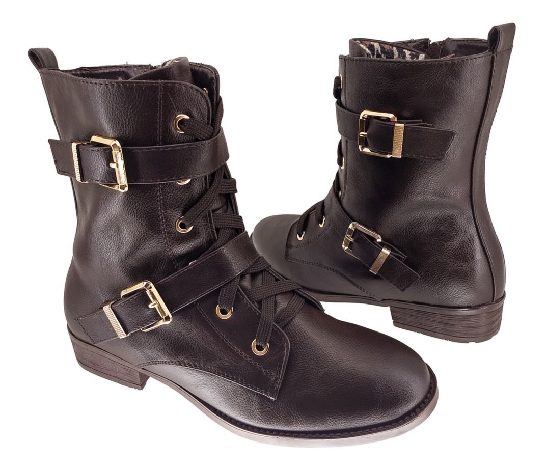 bota coturno mooncity napa preta