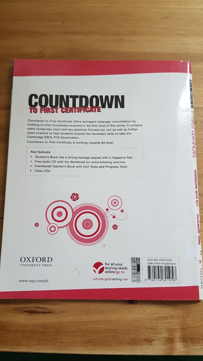 countdown to first certificate. workbook - oxford. Cargando zoom.