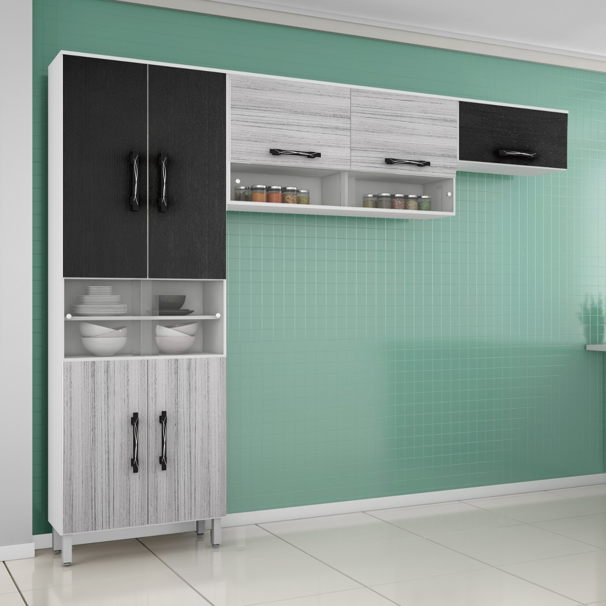 Cozinha Compacta 3 Pe As 11 Portas Em Mdf Vidro Giwt R 345 50 Em Cozinha Compacta 3 Pe As 11 Portas Em Mdf Vidro Giwt R 345 50 Em
