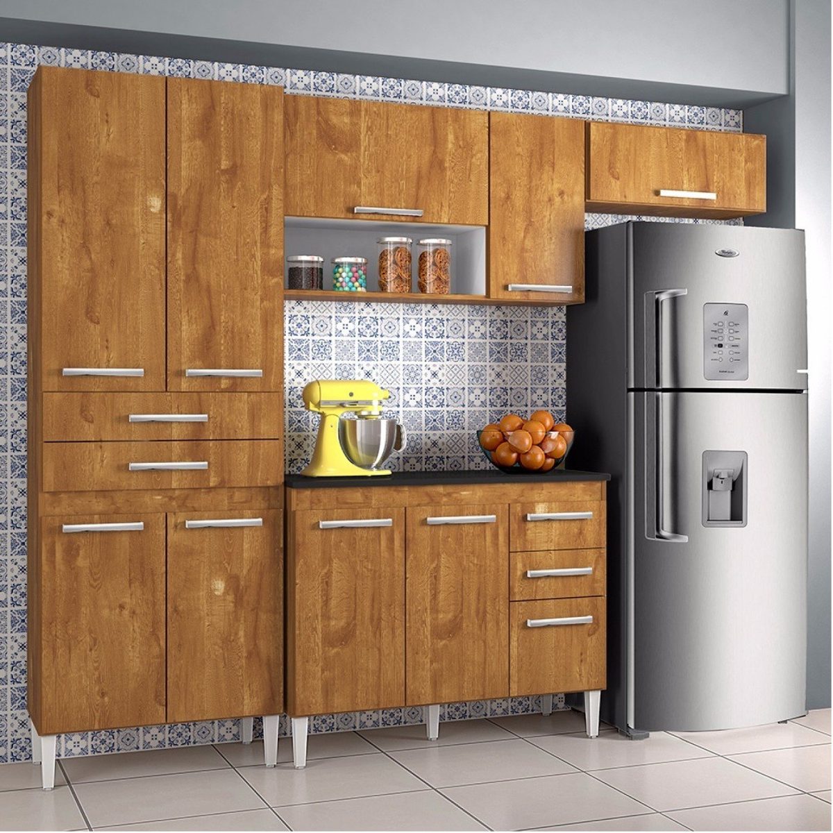 Cozinha Compacta 3 Pe As 7 Portas 2 Gavetas Tamara Bcwt R 518 30 Cozinha Compacta 3 Pe As 7 Portas 2 Gavetas Tamara Bcwt R 518 30