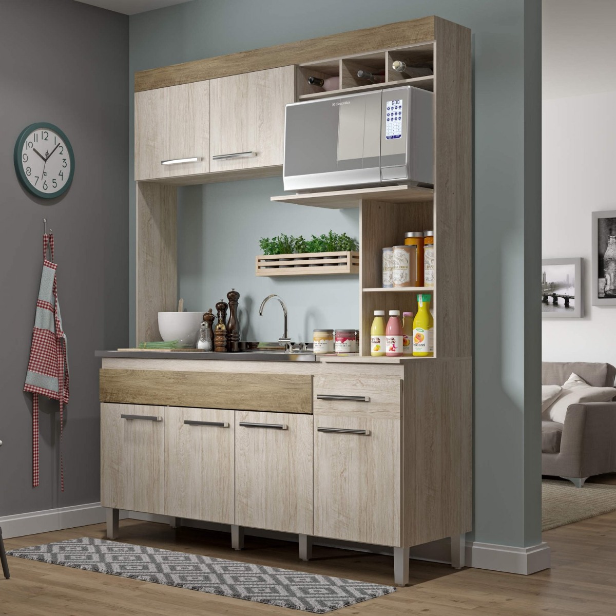 Cozinha Compacta 6 Portas 1 Gaveta Sem Tampo New Fiwt R 355 10 Em Cozinha Compacta 6 Portas 1 Gaveta Sem Tampo New Fiwt R 355 10 Em