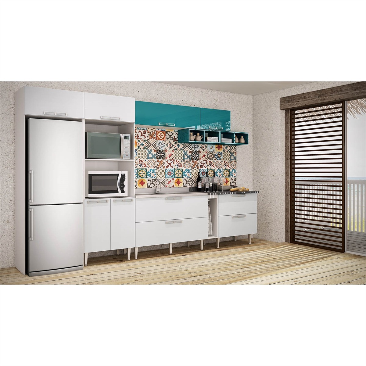 Cozinha Compacta 8 Portas 2 Gvtas Branca Verde Art In M Veis R Cozinha Compacta 8 Portas 2 Gvtas Branca Verde Art In M Veis R