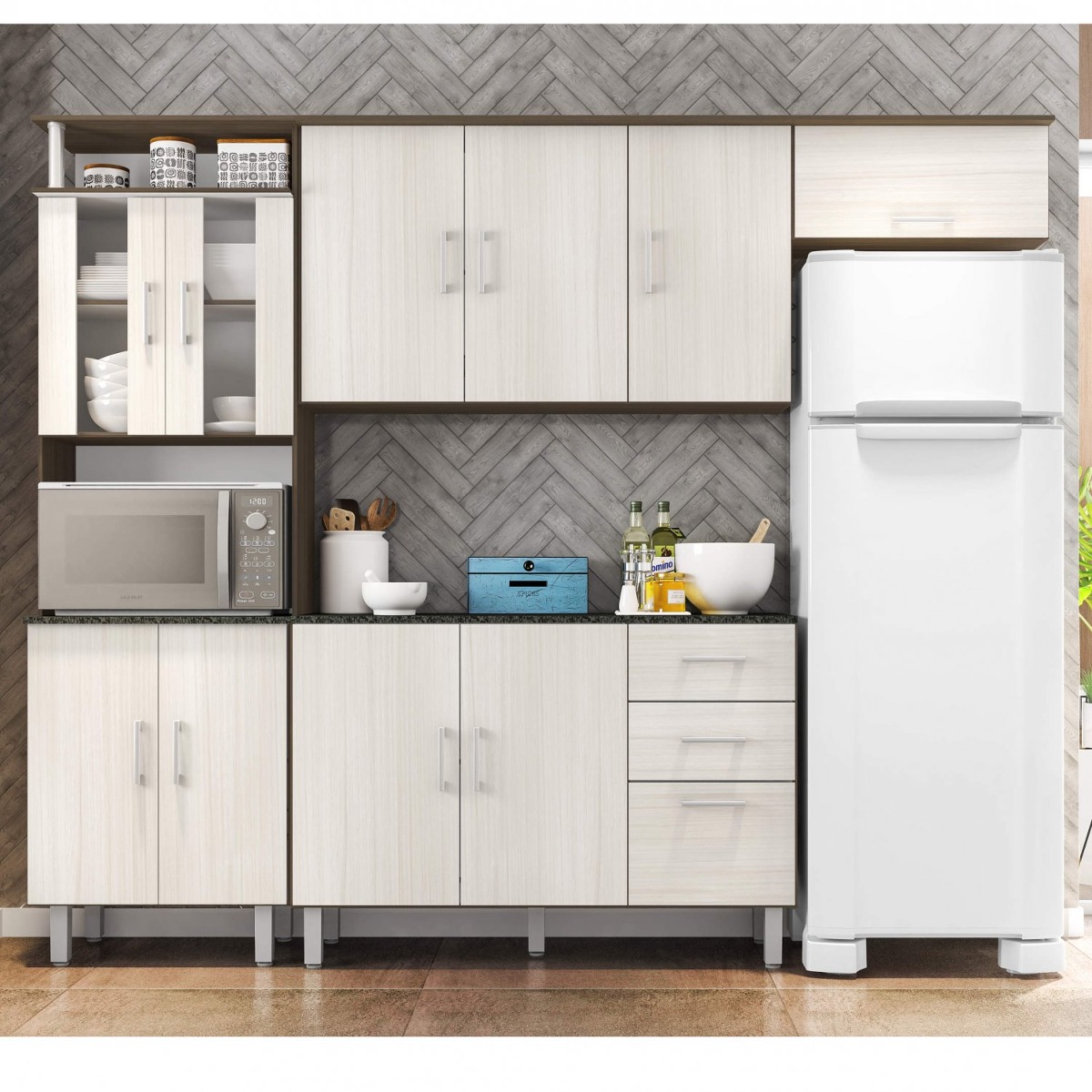 Cozinha Compacta Balc O Com Tampo 120cm 3 Pe As Ggwt R 556 70 Em Cozinha Compacta Balc O Com Tampo 120cm 3 Pe As Ggwt R 556 70 Em