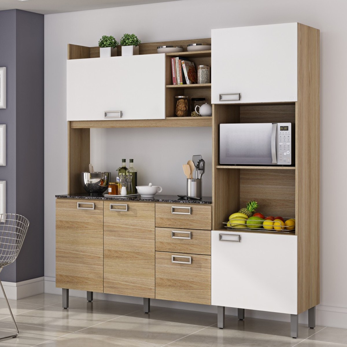 Cozinha Compacta Damasco Itatiaia Carvalho Hanover Branco R 773 Cozinha Compacta Damasco Itatiaia Carvalho Hanover Branco R 773