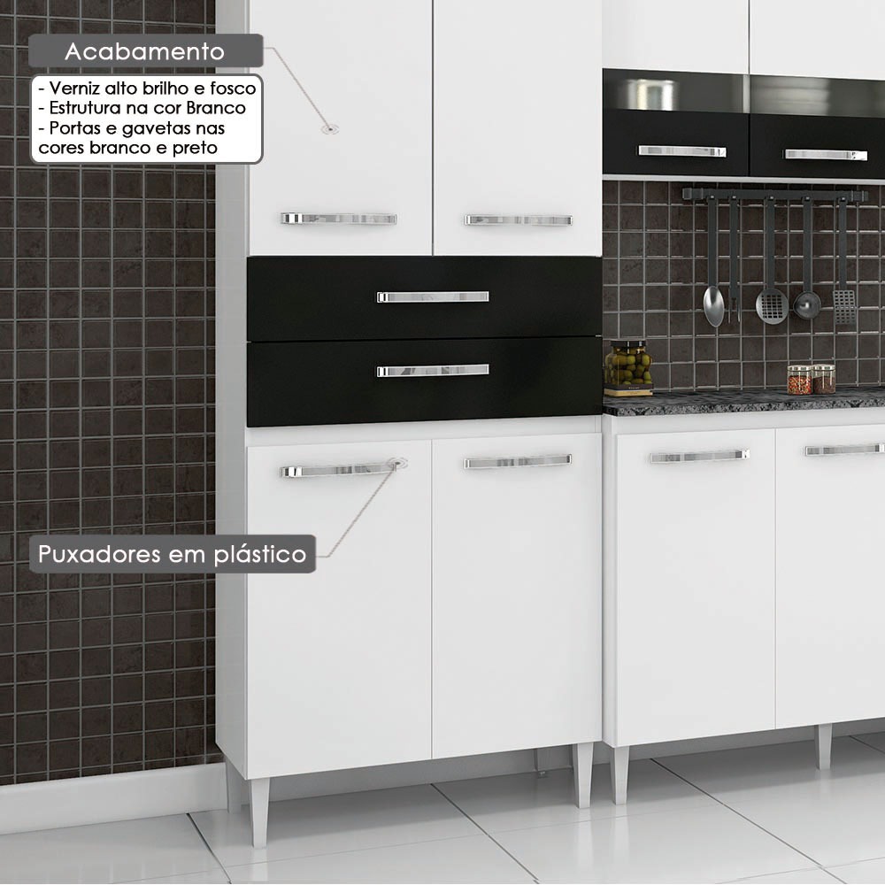 Cozinha Compacta Julia Com Porta De Vidro Paneleiro Duplo Ar R Cozinha Compacta Julia Com Porta De Vidro Paneleiro Duplo Ar R