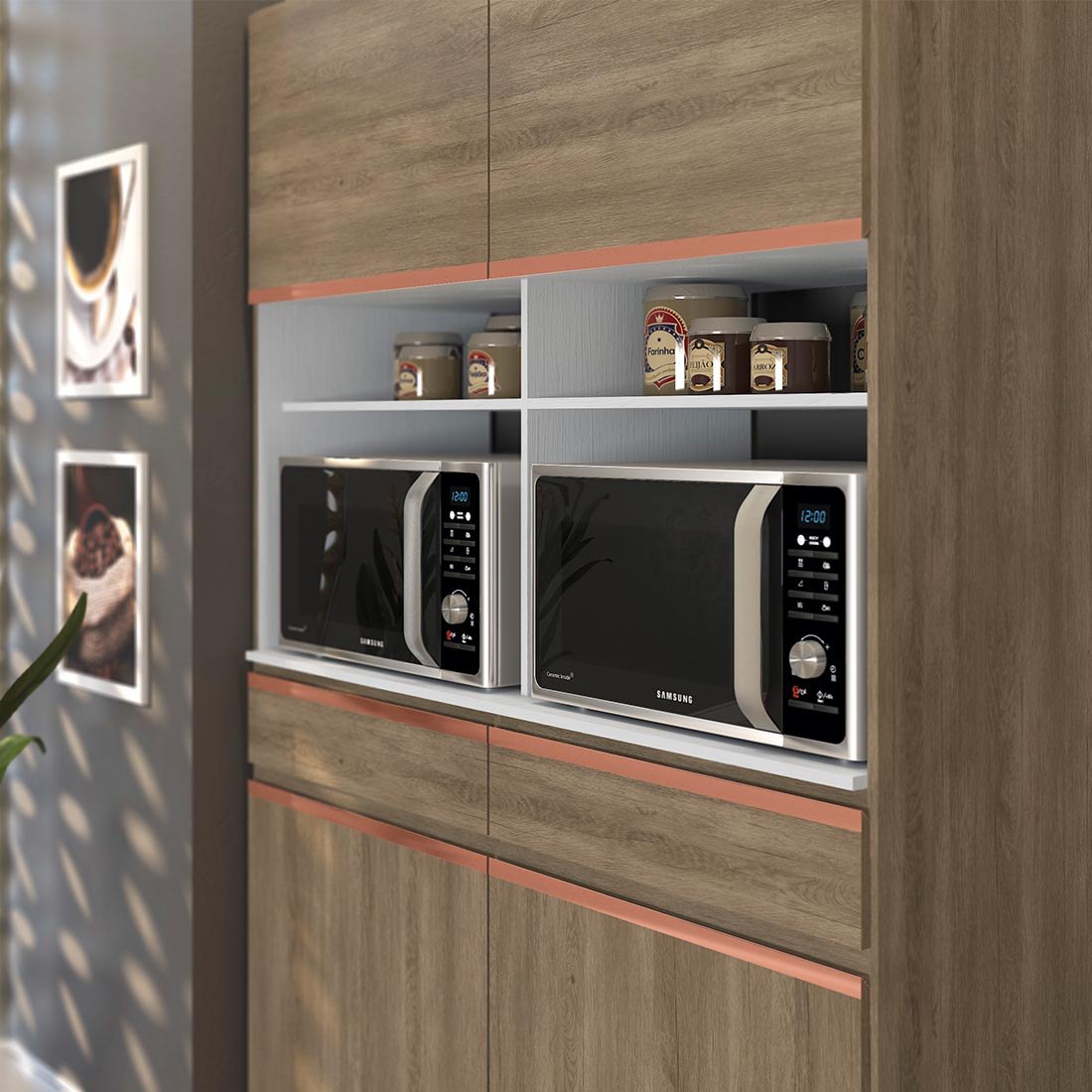 Cozinha Compacta Kappesberg F741 Nogal E Branco R 706 53 Em Cozinha Compacta Kappesberg F741 Nogal E Branco R 706 53 Em