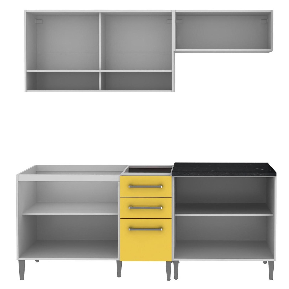 Cozinha Compacta Madesa Glamy Eli Branco Tirol Amarelo R 949 90 Cozinha Compacta Madesa Glamy Eli Branco Tirol Amarelo R 949 90