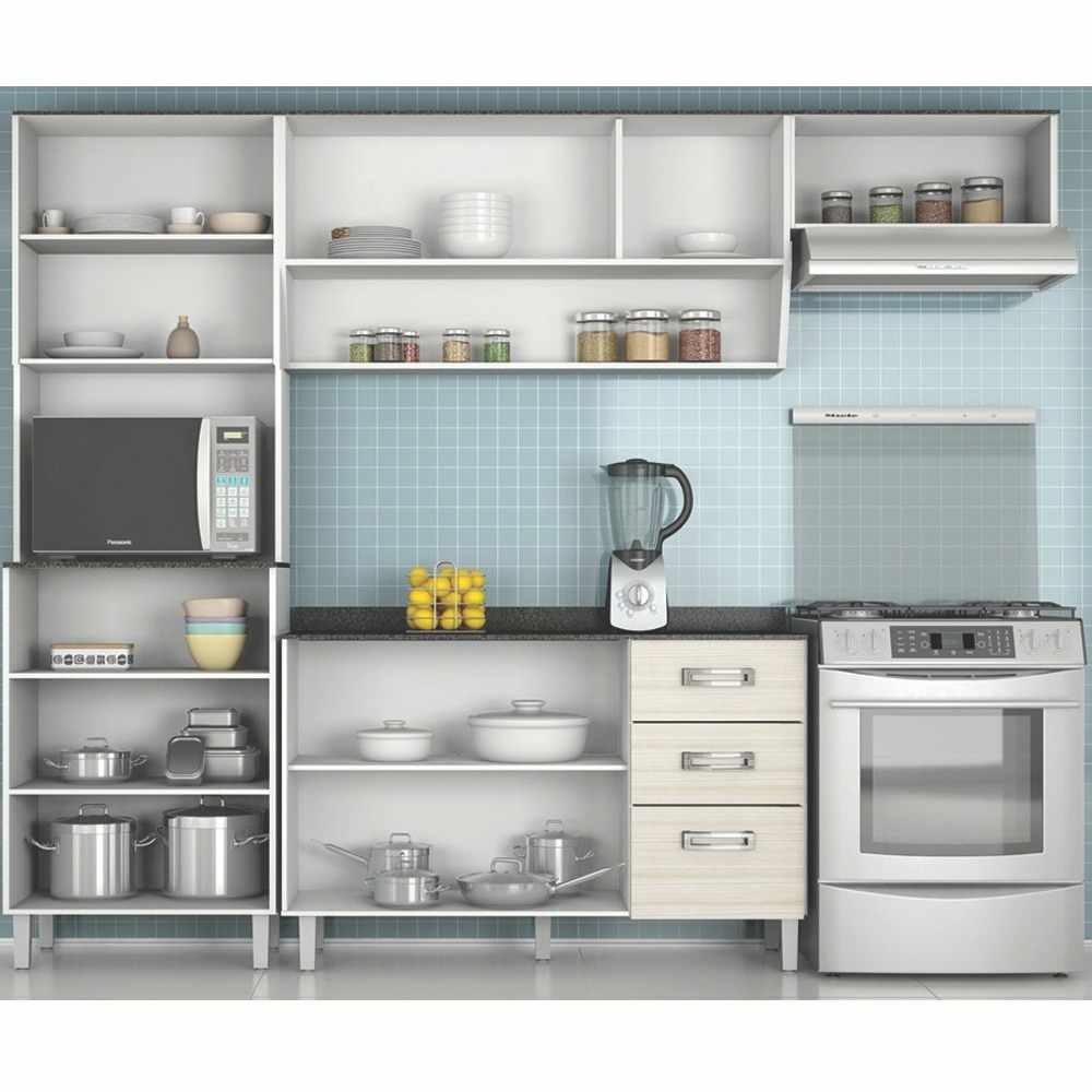 Cozinha Compacta New L Via 4 Pe As Branca Preto R 789 99 Em Cozinha Compacta New L Via 4 Pe As Branca Preto R 789 99 Em