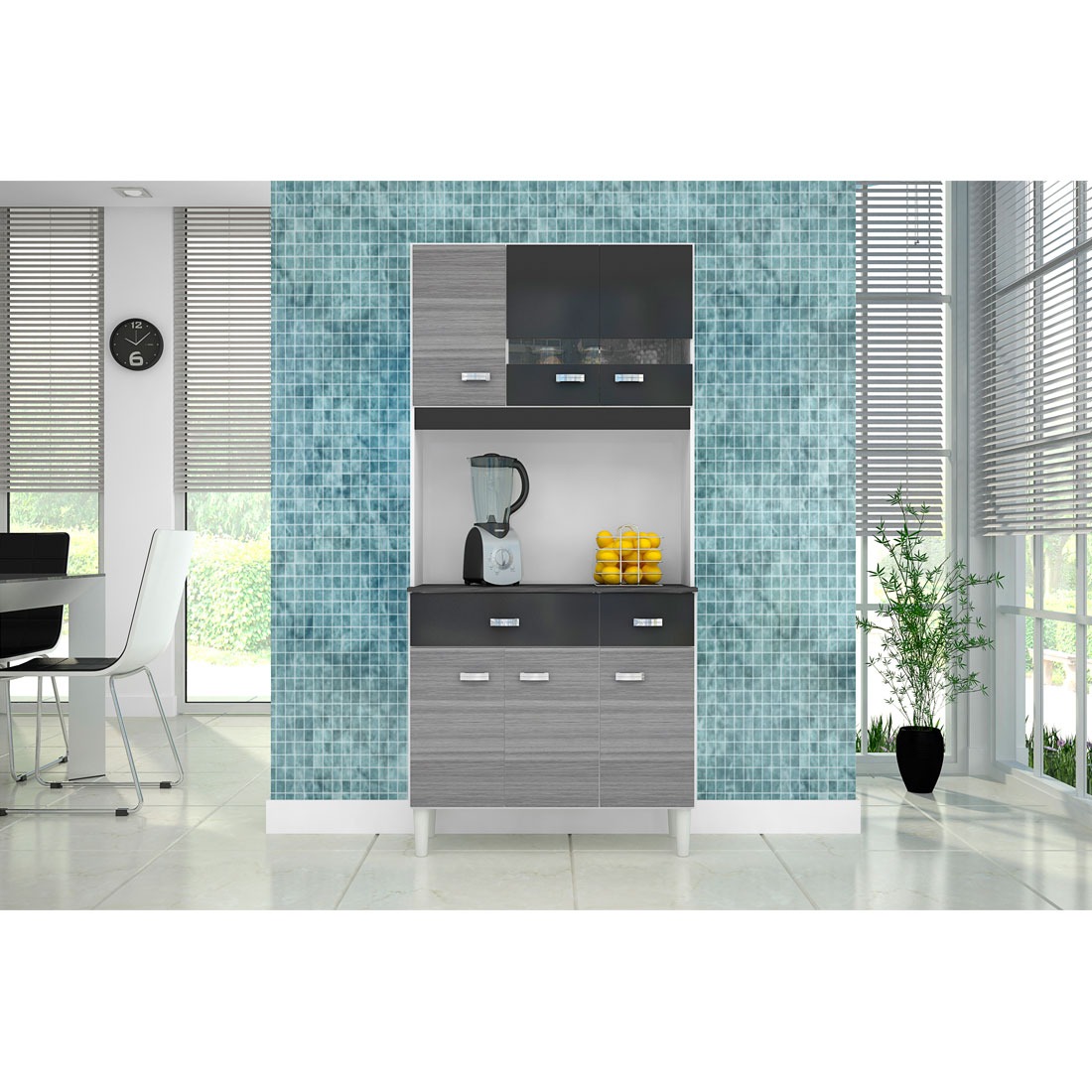 Cozinha Compacta Poquema Manu 6 Portas Gr Gio E Preto R 253 99 Cozinha Compacta Poquema Manu 6 Portas Gr Gio E Preto R 253 99