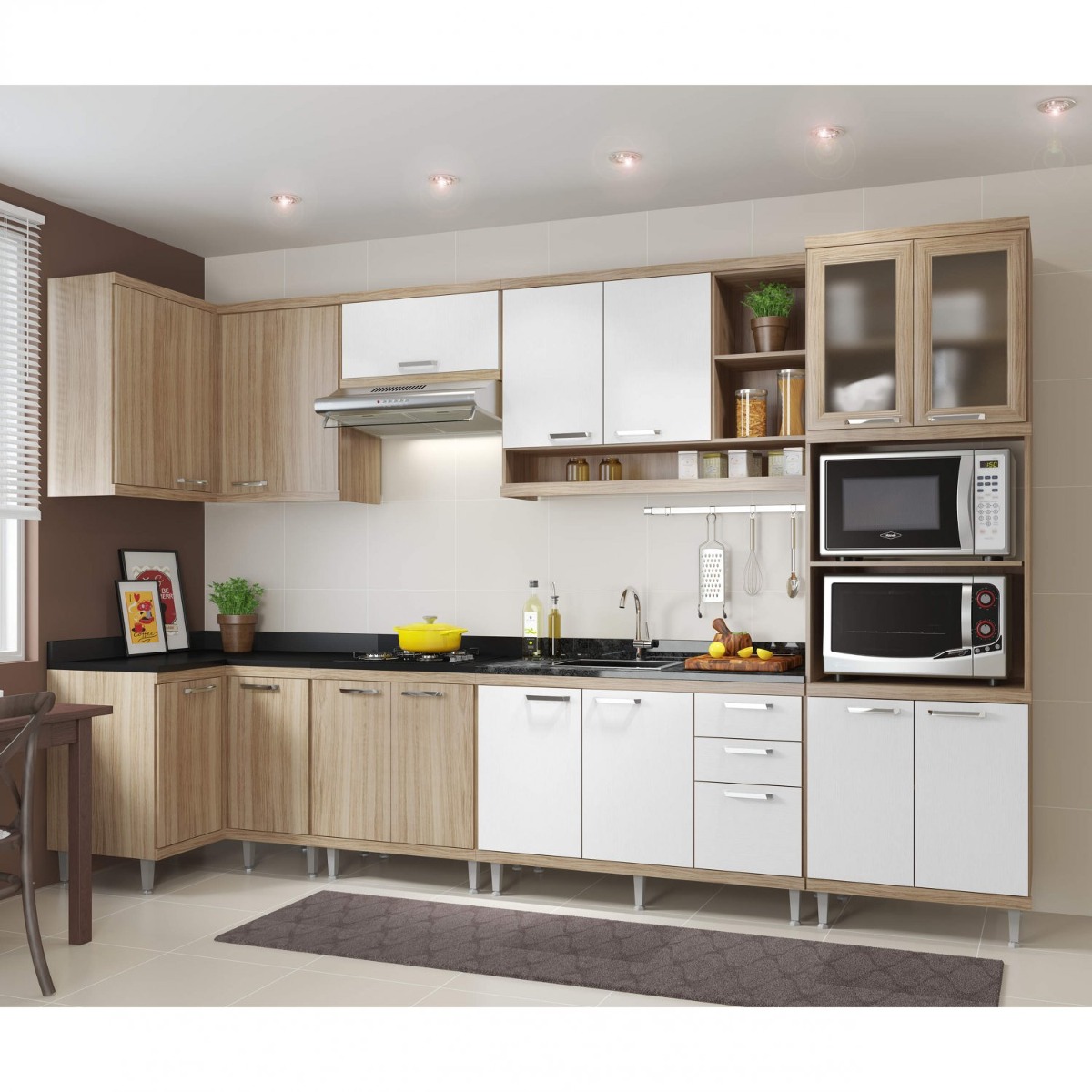 Cozinha Completa Canto Com Balc O Sem Tampo 7 Pe As G R 2 699 90 Cozinha Completa Canto Com Balc O Sem Tampo 7 Pe As G R 2 699 90