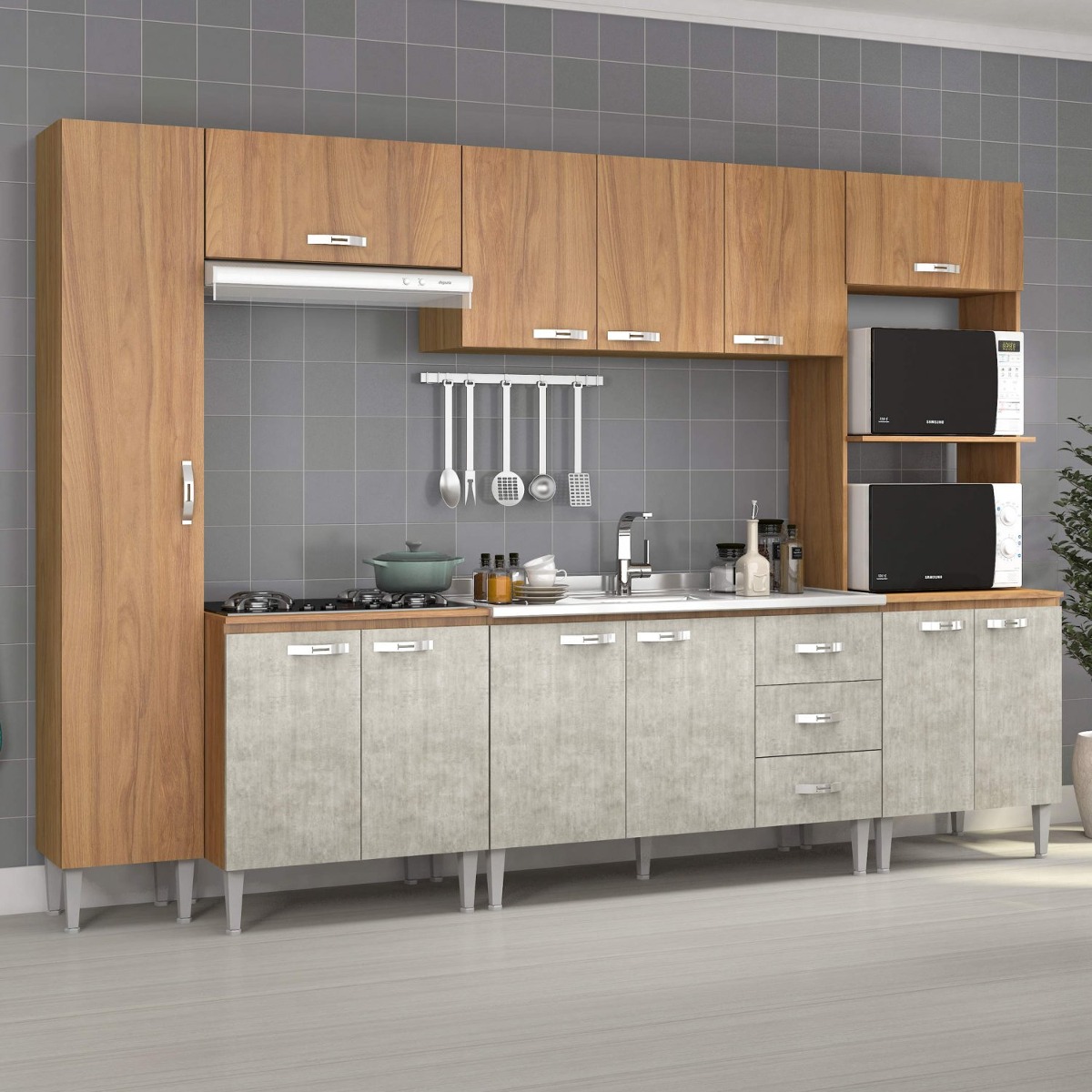 Cozinha Completa Com Balc O Sem Pia 6 Pe As 12 Hc R 1 119 90 Em Cozinha Completa Com Balc O Sem Pia 6 Pe As 12 Hc R 1 119 90 Em