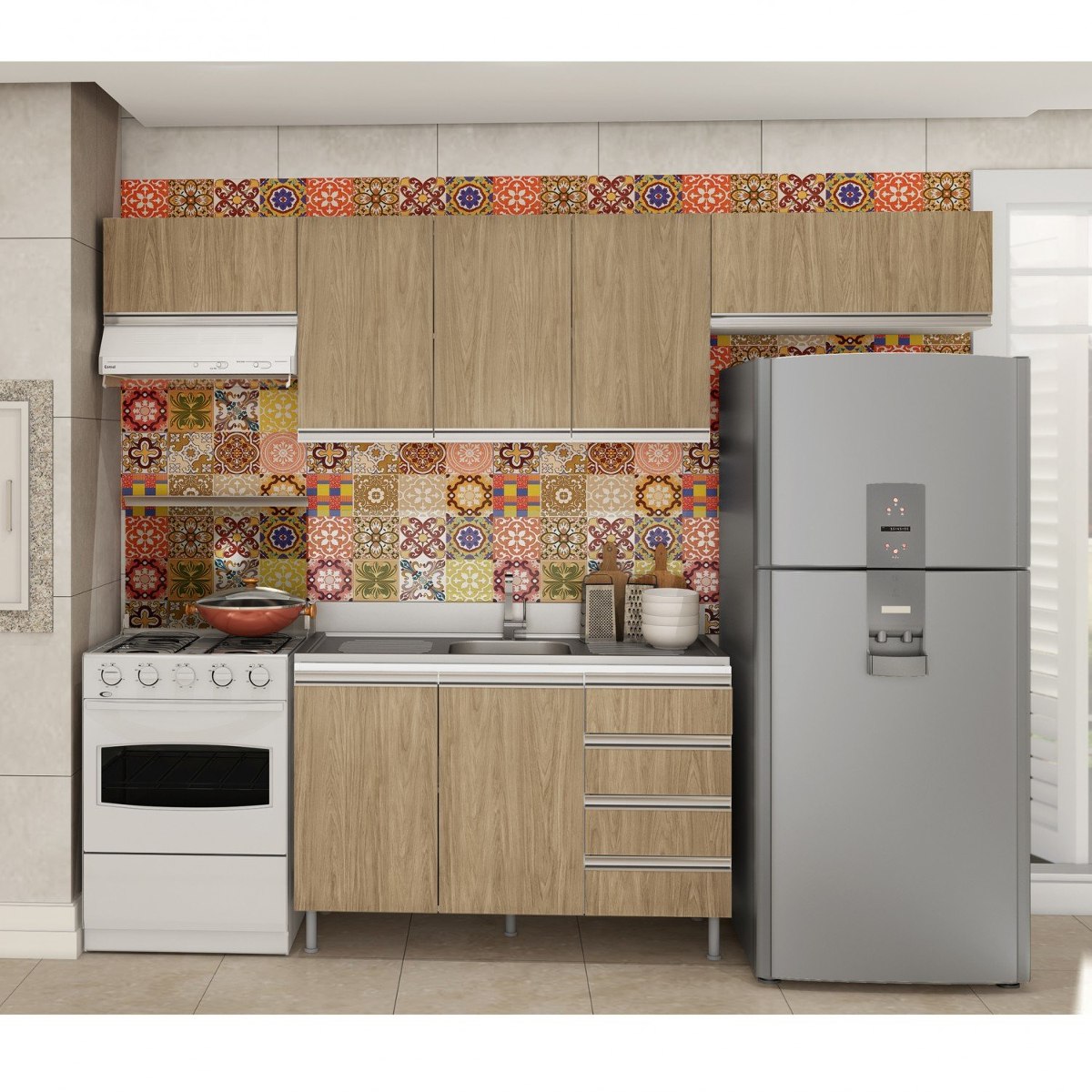 Cozinha Completa Com Balc O Sem Tampo 4 Pe As Verona Fe R 1 159 Cozinha Completa Com Balc O Sem Tampo 4 Pe As Verona Fe R 1 159