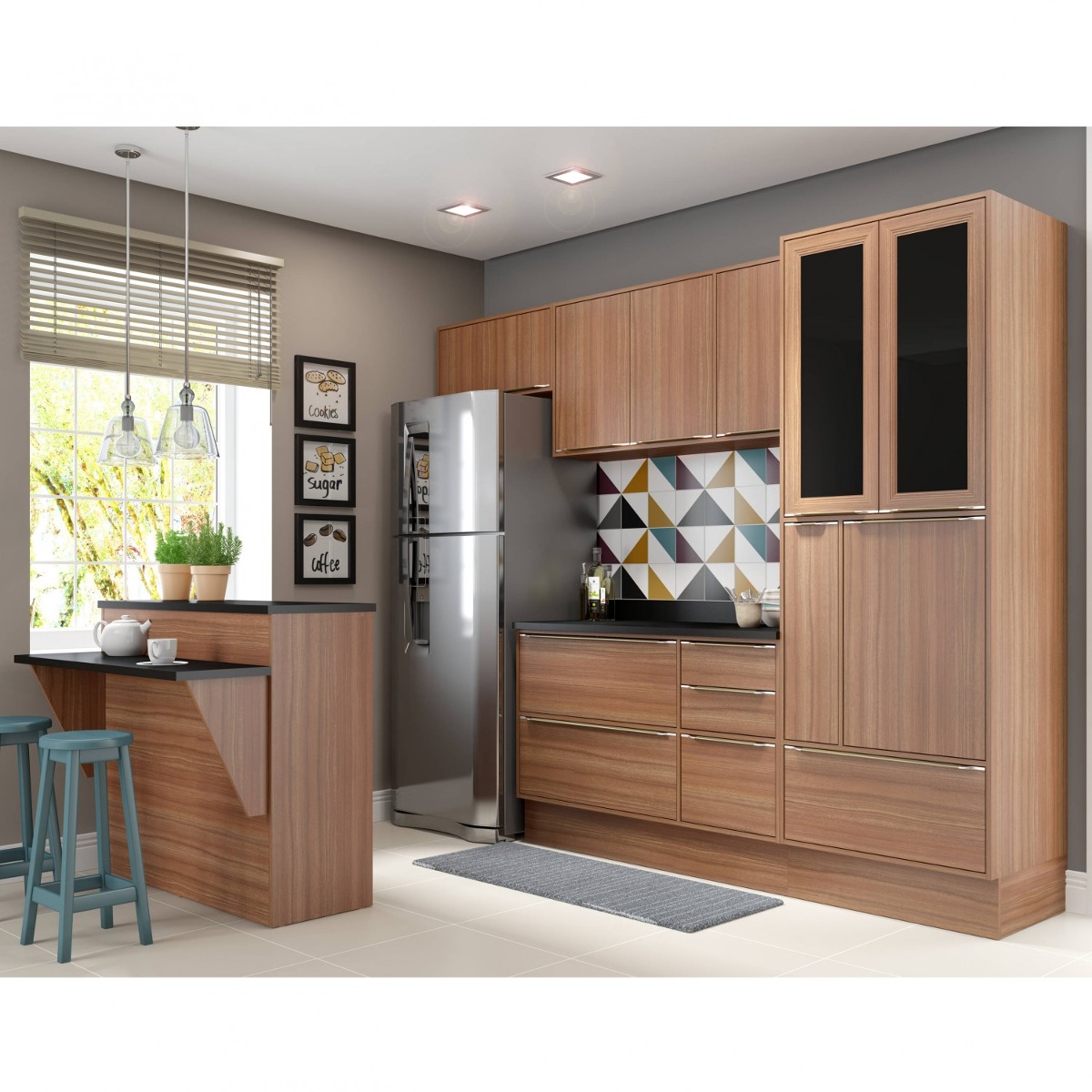 Cozinha Completa Com Bancada E Balc O Com Tampo 8 Cc R 2 199 90 Cozinha Completa Com Bancada E Balc O Com Tampo 8 Cc R 2 199 90