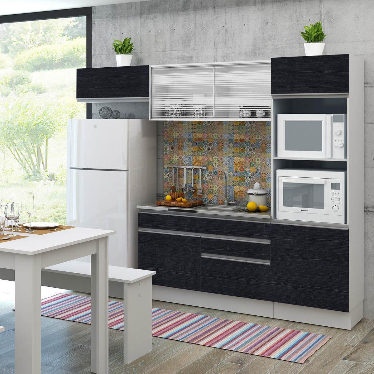 Cozinha Completa Colors Three Madesa Oppenau Info Cozinha Completa Colors Three Madesa Oppenau Info