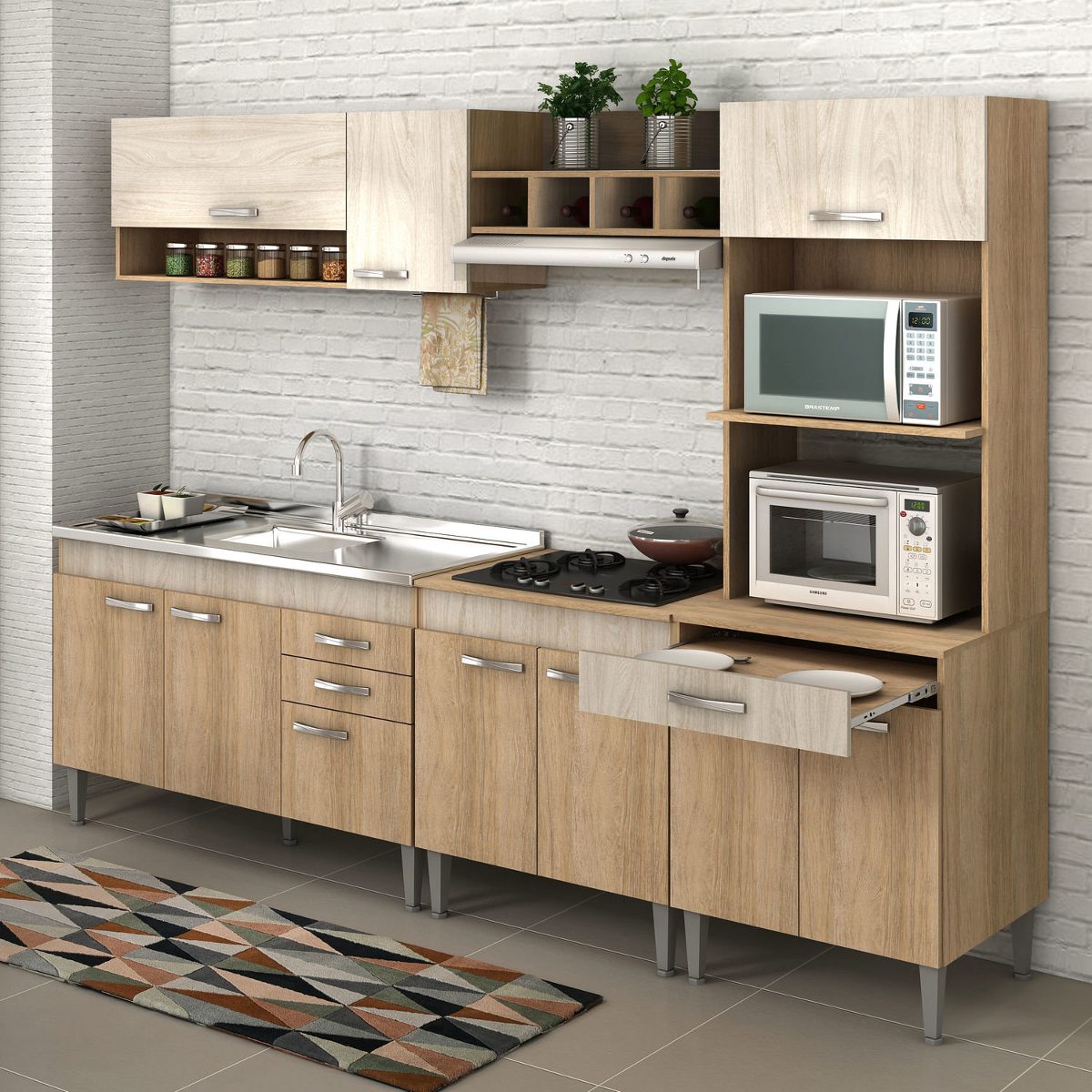 Cozinha Completa Flex Sem Tampo Classic 10 Portas Edwt R 815 90 Cozinha Completa Flex Sem Tampo Classic 10 Portas Edwt R 815 90