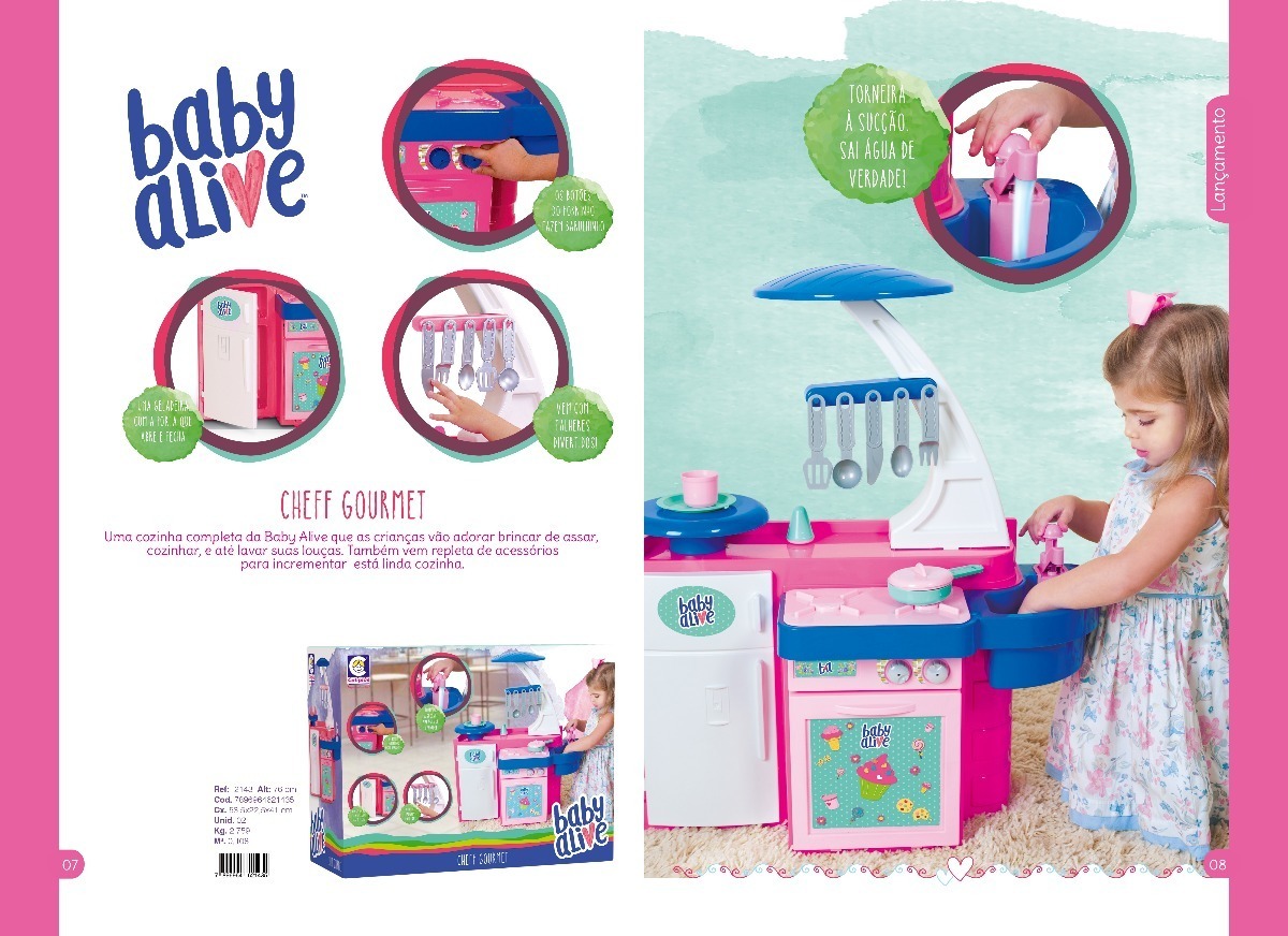 Cozinha Infantil Baby Alive C Geladeira Forninho Pia R 119 00 Em Cozinha Infantil Baby Alive C Geladeira Forninho Pia R 119 00 Em