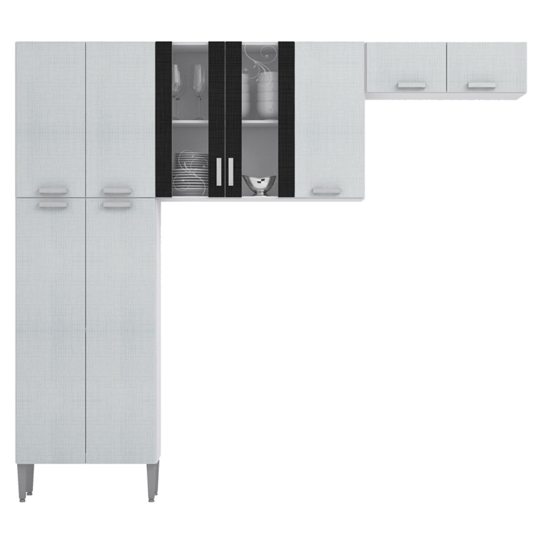 Cozinha Modulada 3 Pe As Alfa Linho Branco E Preto R 329 89 Em Cozinha Modulada 3 Pe As Alfa Linho Branco E Preto R 329 89 Em