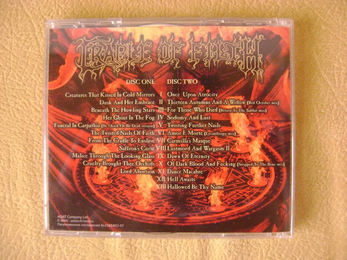 Cradle Of Filth Lovecraft Witch Hearts Cd Doble Ano 2002