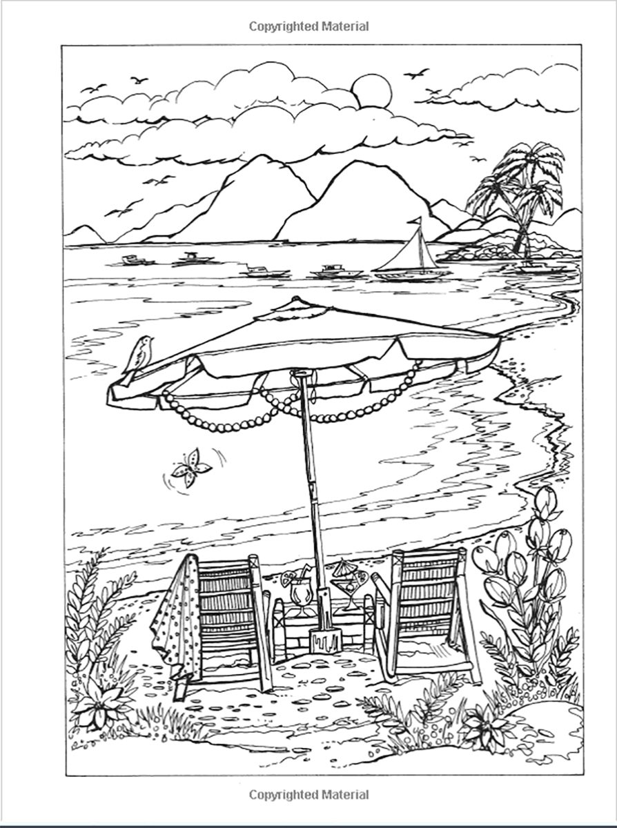 Creative Haven Summer Scenes Coloring Book