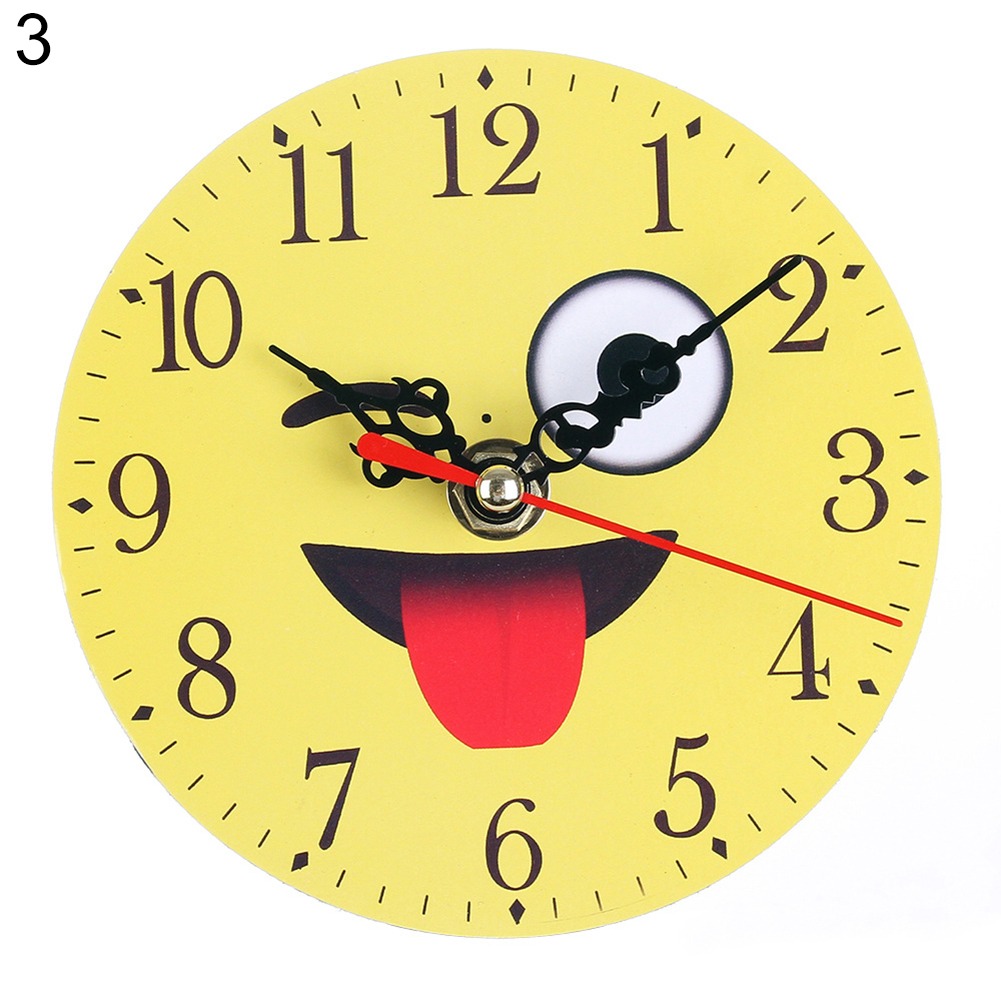 Creativo Divertido Dibujos Animados Emoji Ronda Reloj De Par - $ 247.55