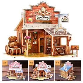 Empalme Fin Juguete Creativo 3d De Casa Modelo Madera Diy hQrxCtds