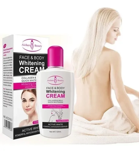 Crema Aichun Aclarante Colageno Leche Cara Cuerpo 120ml